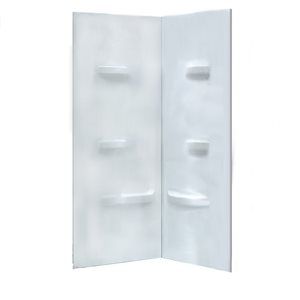 Ove Caicos 40-in White Acrylic Corner Shower Wall Surround Panels offers at $325.5 in Lowe's