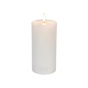 Danson Decor Indoor Outdoor Flameless Candle with Flickering LED Light - Plastic and Wax - 3-in x 6-in - White offers at $6.74 in Lowe's