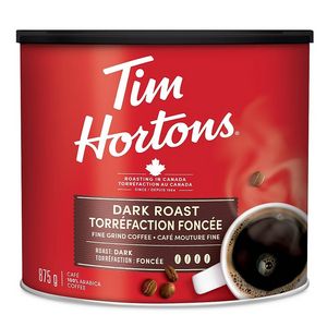 Tim Hortons Dark Roast Ground Coffee Tin - 875g offers at $23.99 in Staples