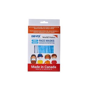 Dent-X 3-Ply Non-Medical Kids Disposable Face Masks - Blue - 10 Pack offers at $1.97 in Staples