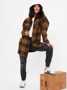 Teen Oversized Plaid Shirt Jacket offers at $19.97 in Gap