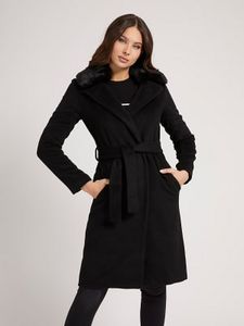 WOOL BLEND BELTED COAT offers at $205 in Guess
