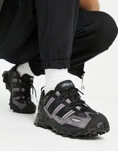 Adidas Originals Hyperturf Adventure sneakers in black offers at $84.5 in Asos
