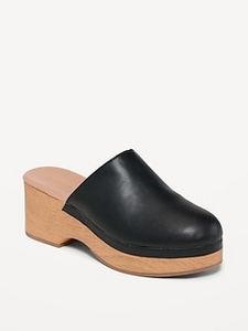 Faux-Leather Classic Clogs for Women offers at $42 in Old Navy