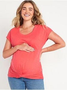 Maternity EveryWear Twist-Hem T-Shirt offers at $16.97 in Old Navy