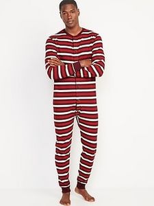 Thermal-Knit Matching Print One-Piece Pajamas for Men offers at $41.97 in Old Navy