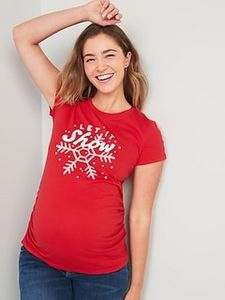 Maternity Graphic Side-Shirred T-Shirt offers at $9.97 in Old Navy