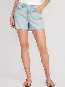Mid-Rise Baggy A-Line Jean Shorts for Women -- 5-inch inseam offers at $44.99 in Old Navy