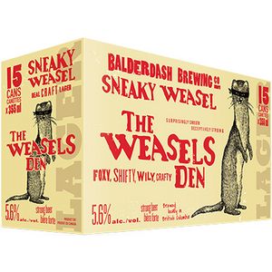 BALDERDASH BREWING - SNEAKY WEASEL CRAFT LAGER offers at $19.99 in BC Liquor Stores