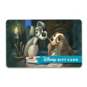 Lady and the Tramp Disney Gift Card offers at $25 in Disney Store