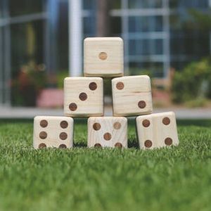 GIANT YARD DICE MADE OF WOOD offers at $25.49 in Peavey Mart